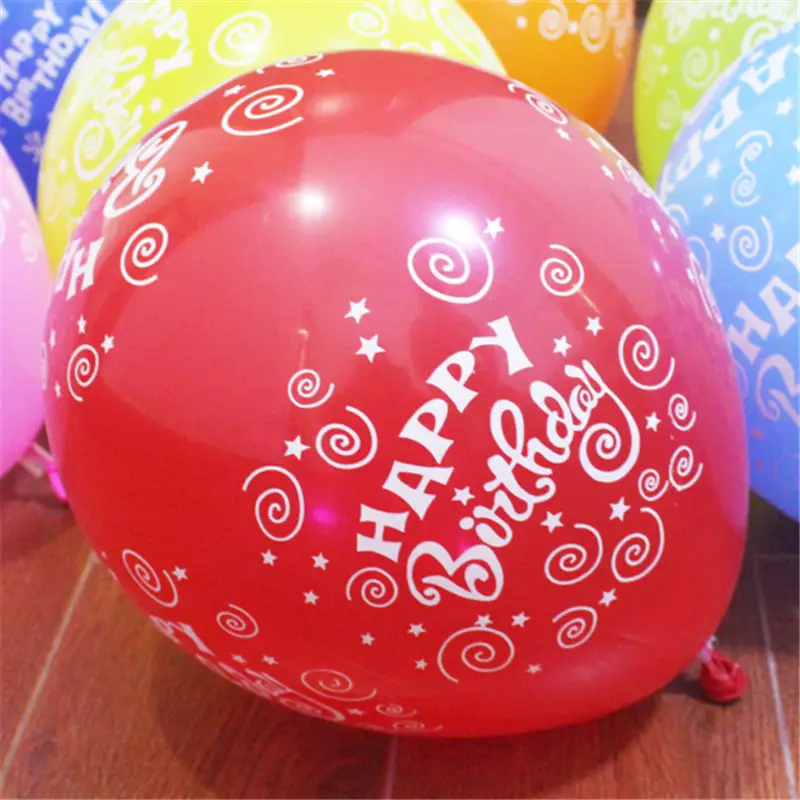 5 Side Printed Happy Birthday Balloons