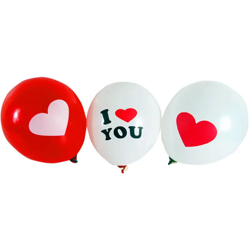 I Love You Printed Balloons Decoration