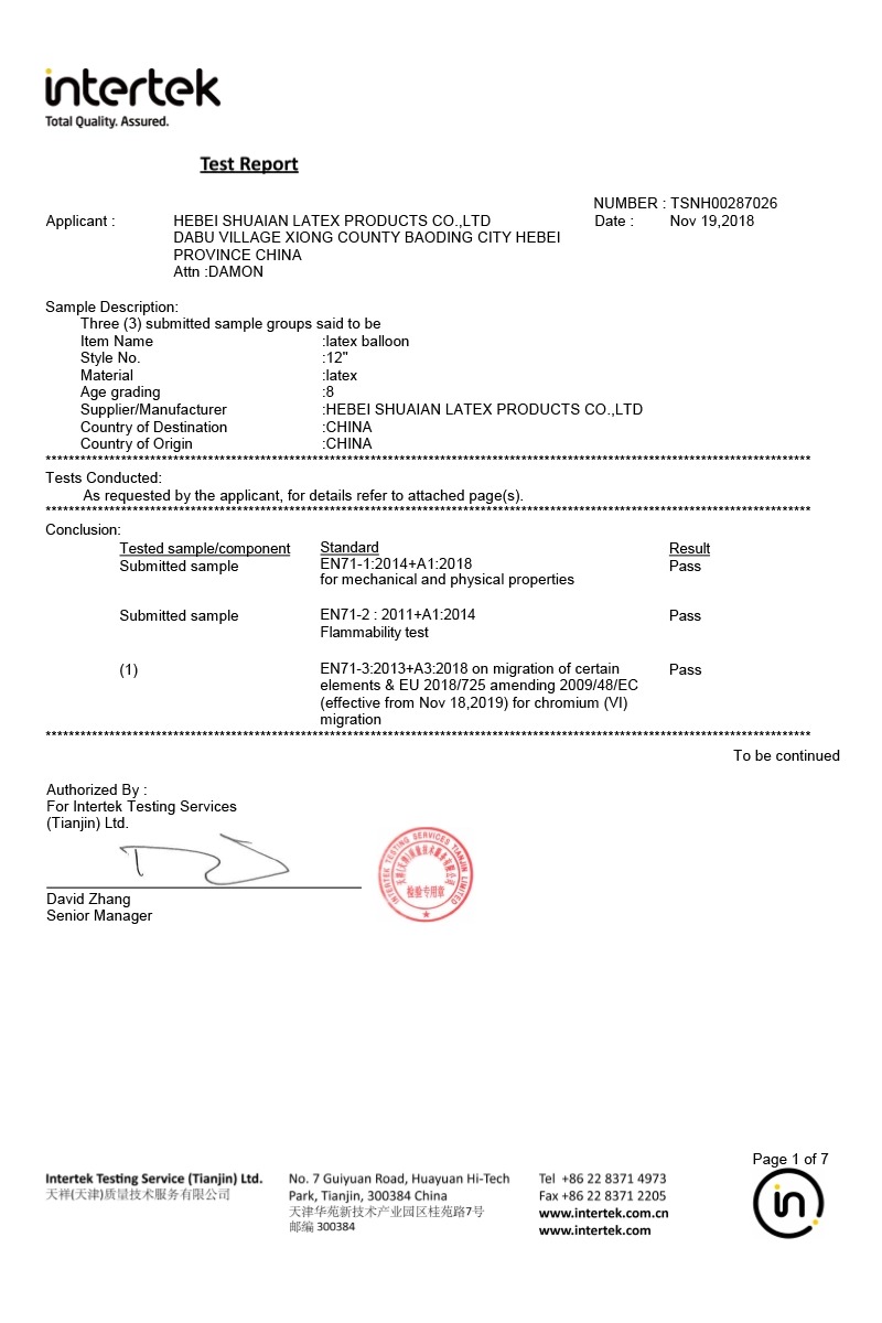 Certification