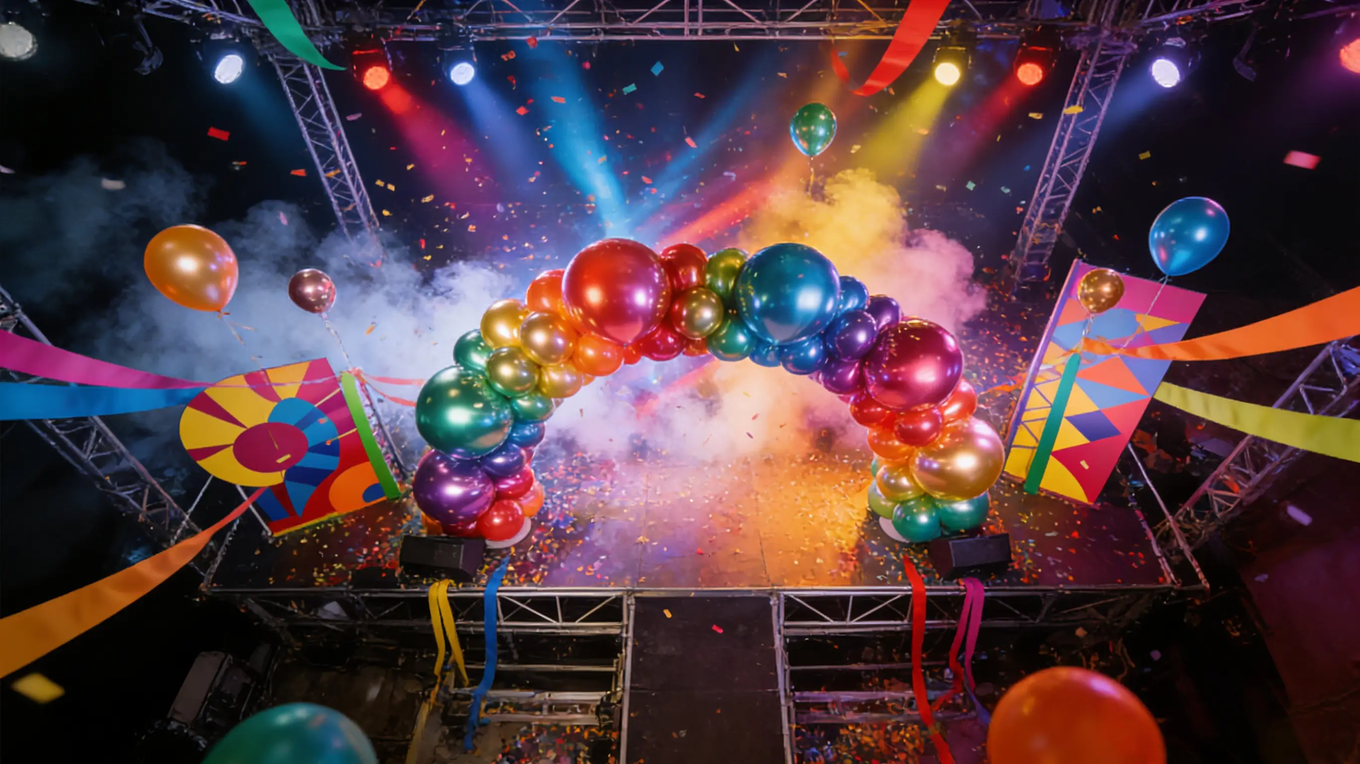 Chrome Balloons Carnival Event Decoration