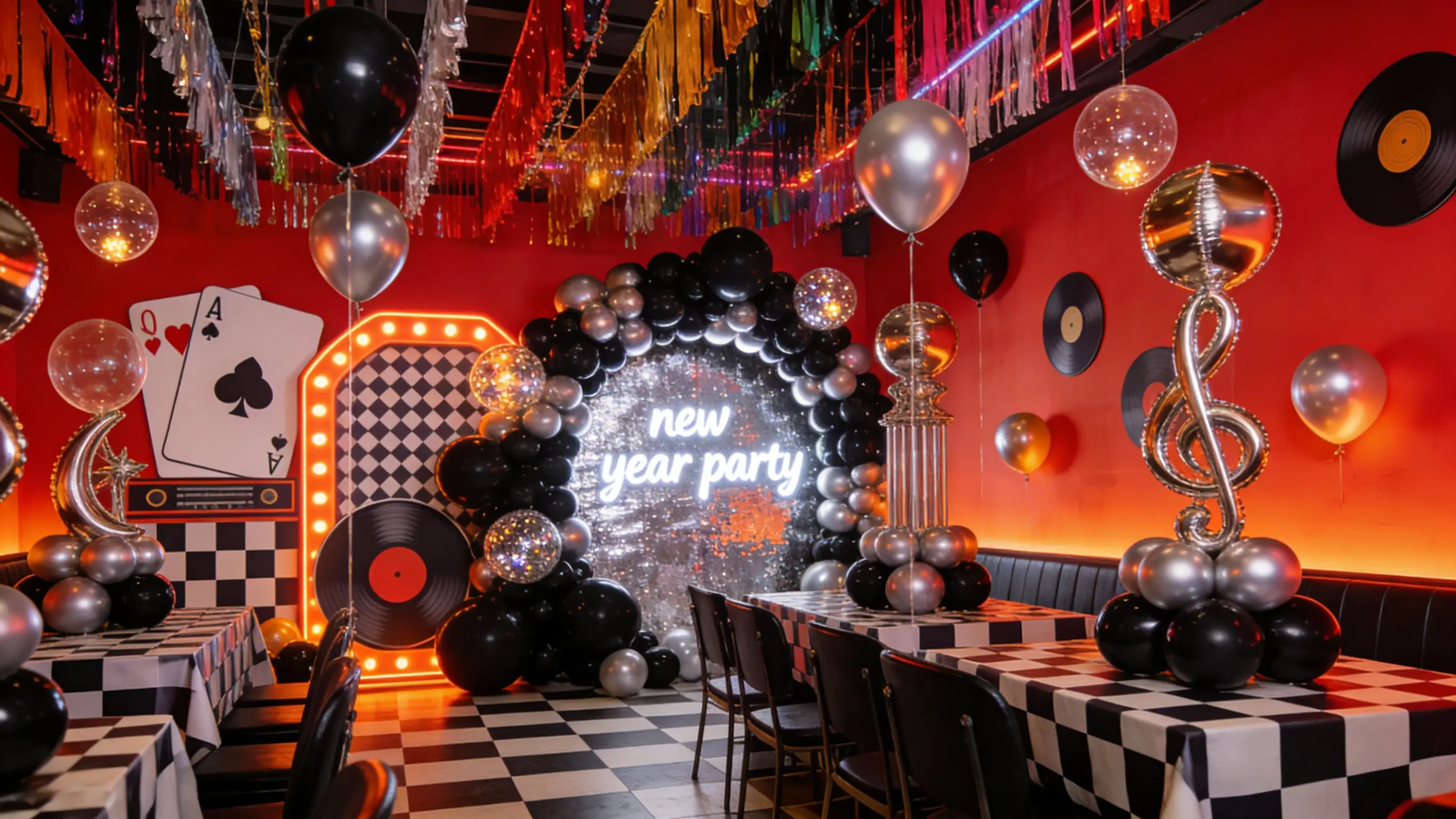 Chrome Balloons New Year Party Decoration