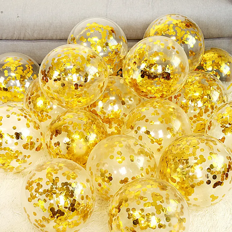 Gold Confetti Balloons Party Decoration