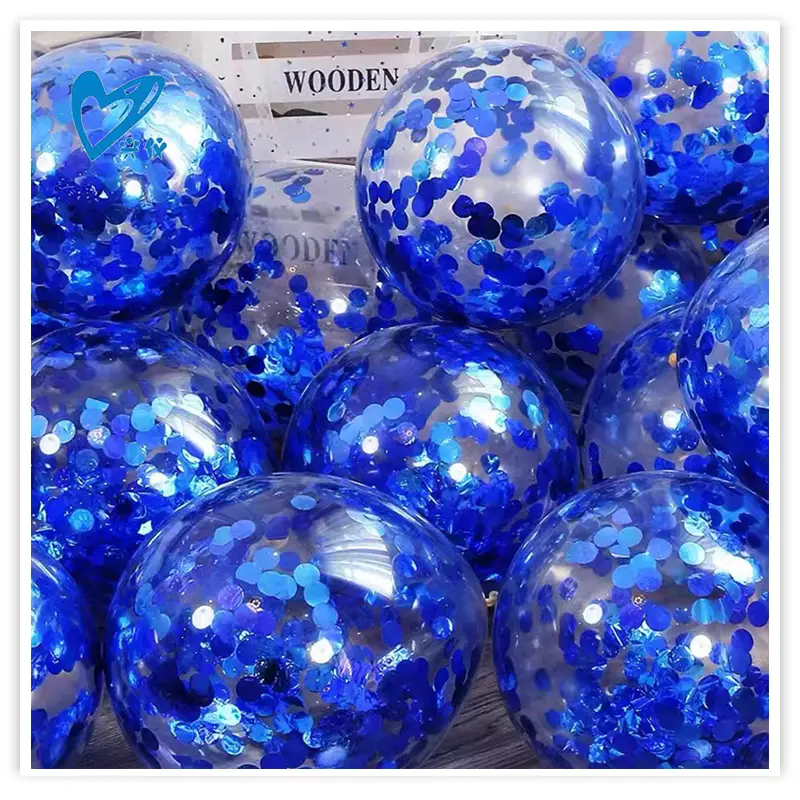 Blue Confetti Balloons Party Decoration