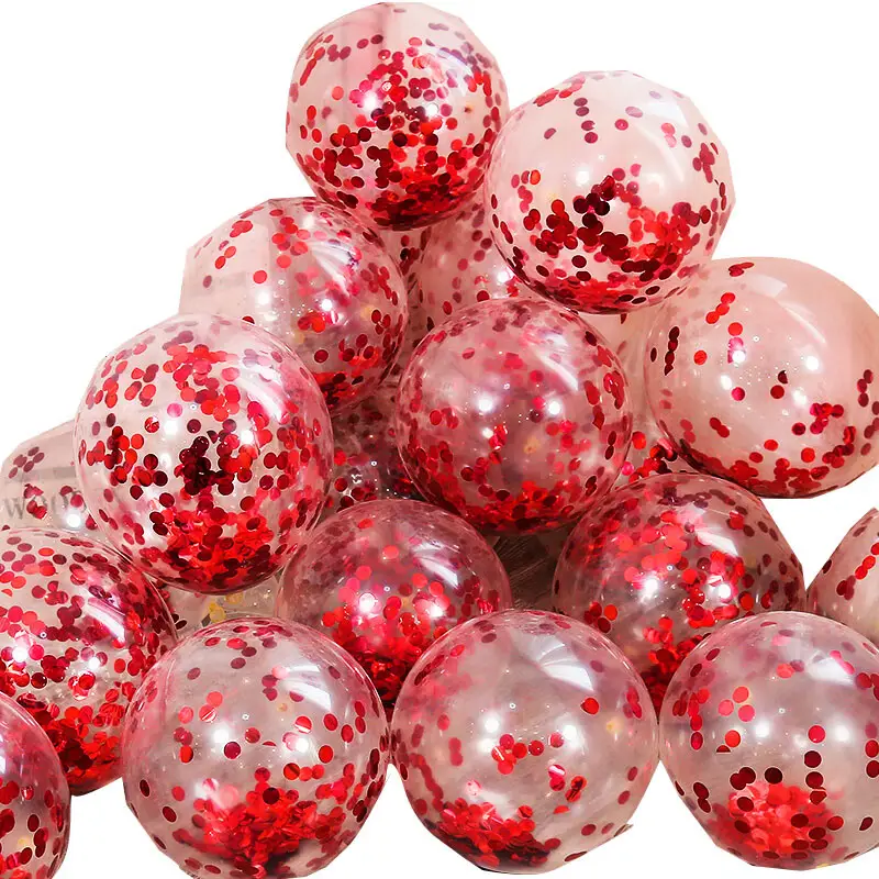 Red Confetti Balloons Party Decoration