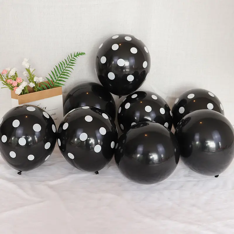Black Polka Dot Balloons Decoration