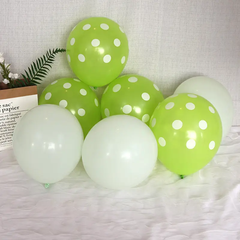 Green Polka Dot Balloons Decoration