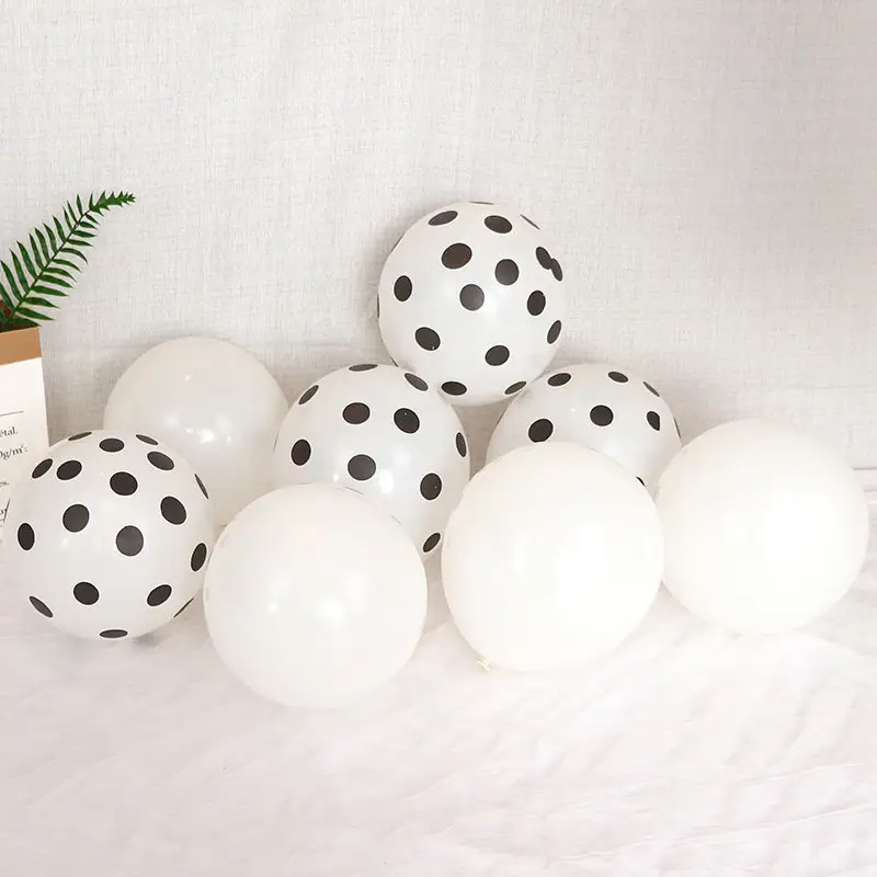 White Polka Dot Balloons Decoration