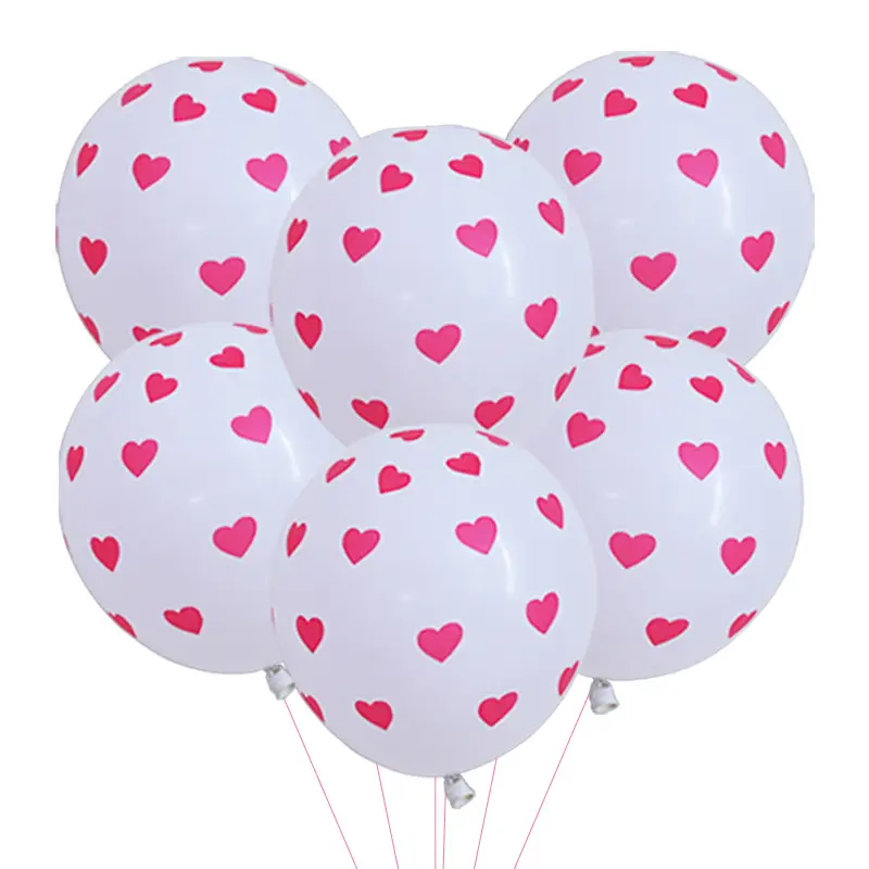 Heart Printed Balloons Decoration
